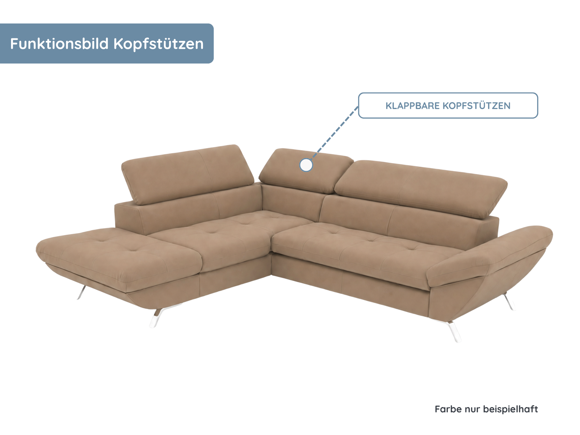 Breda Ecksofa mit Ottomane