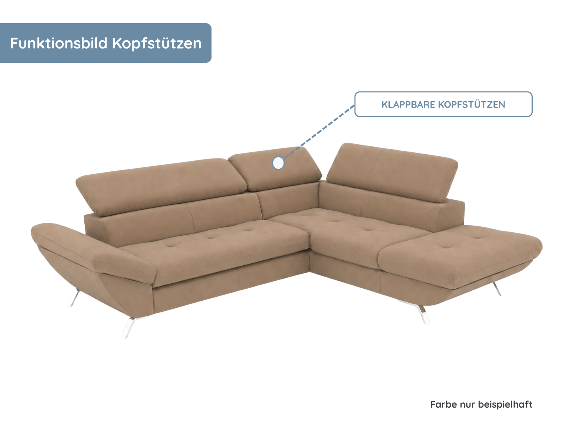 Breda Ecksofa mit Ottomane