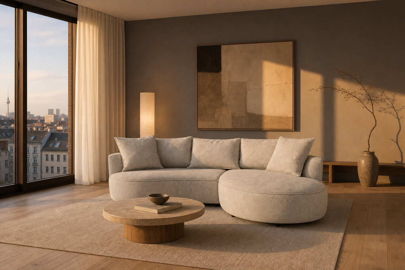Mantua Ecksofa mit Recamiere