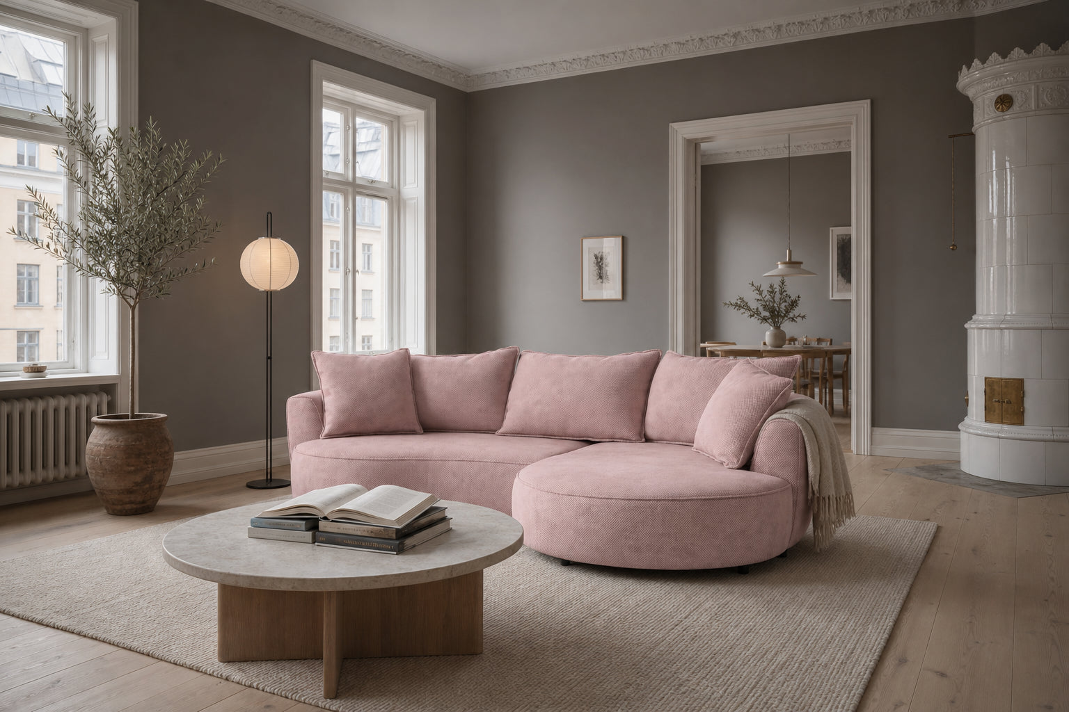 Mantua Ecksofa mit Recamiere
