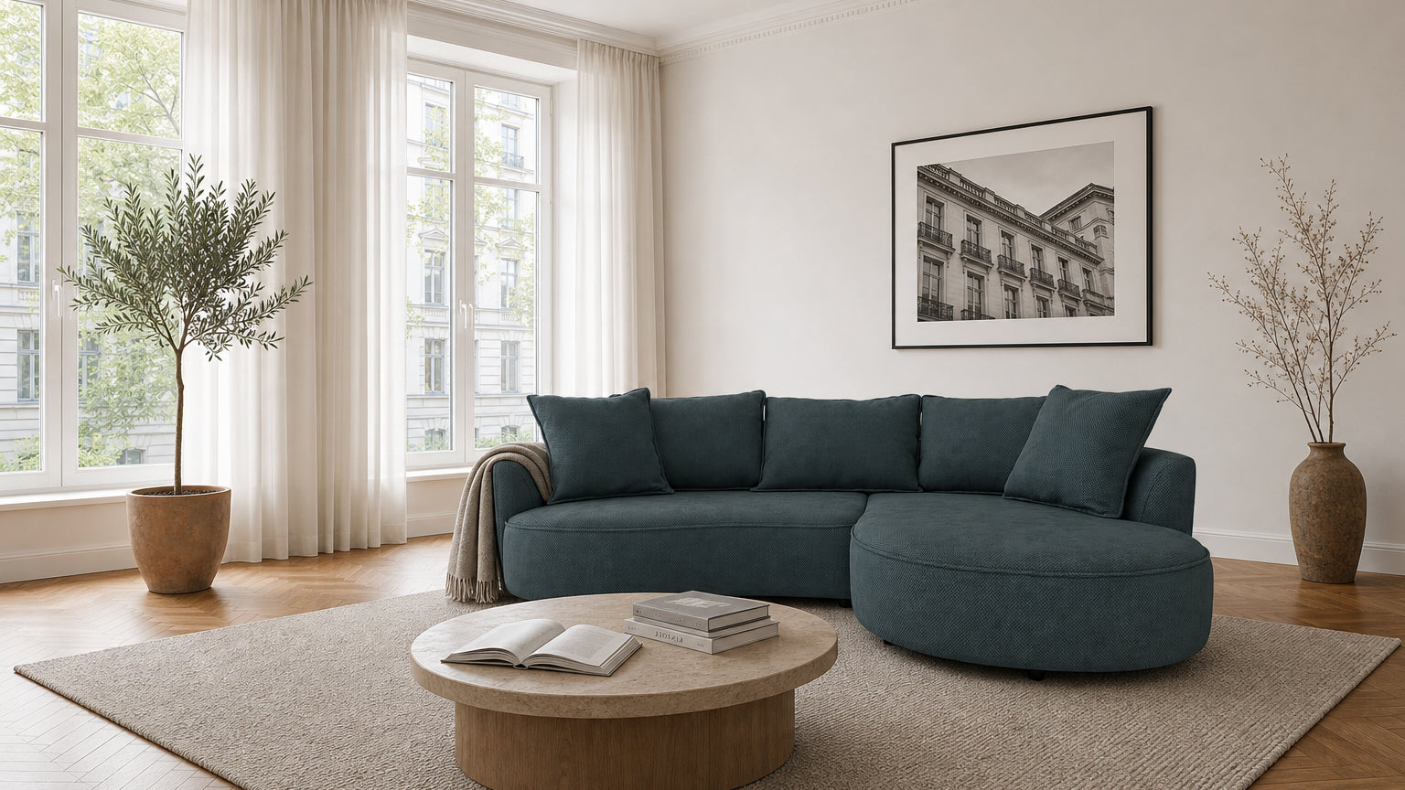 Mantua Ecksofa mit Recamiere