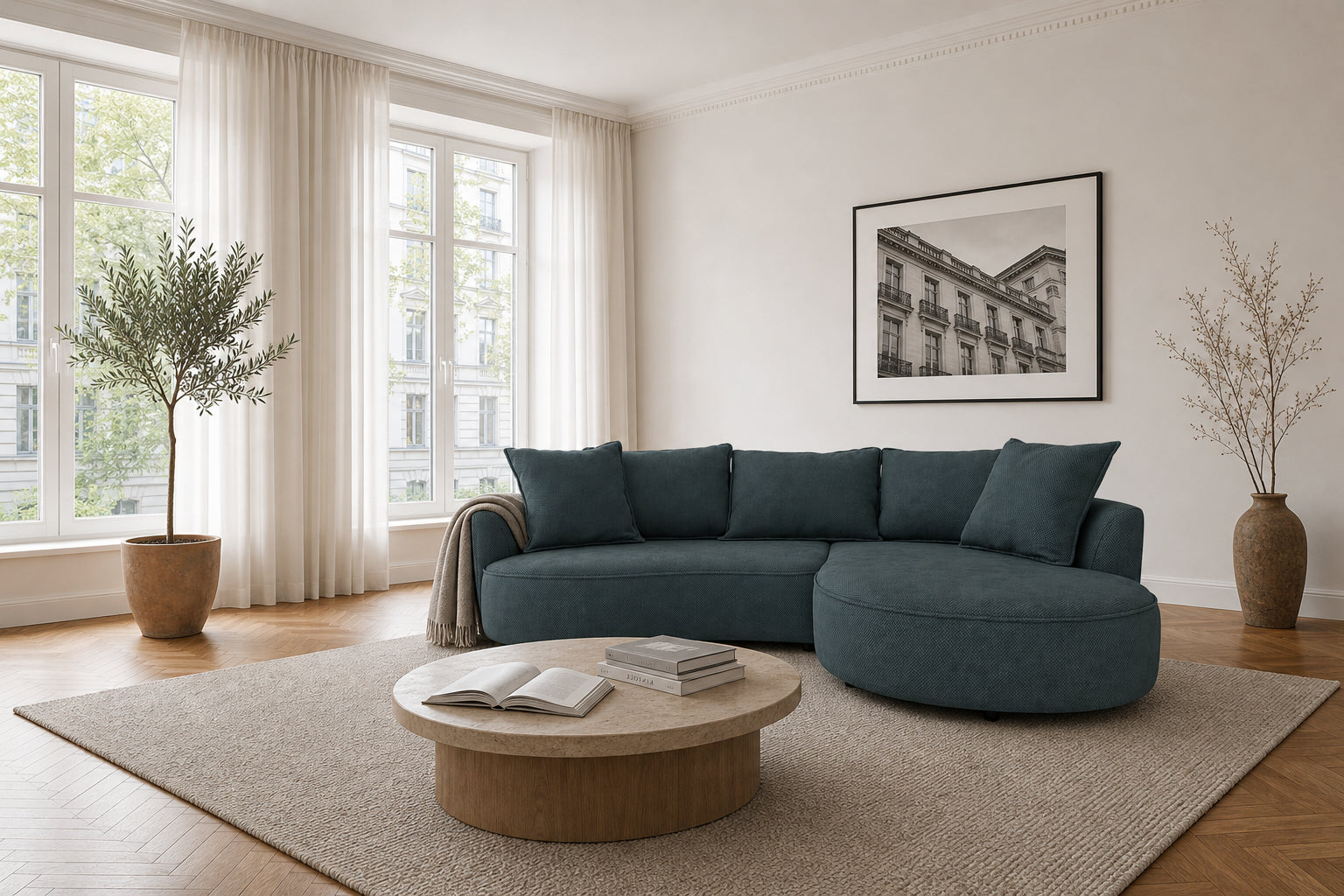 Mantua Ecksofa mit Recamiere