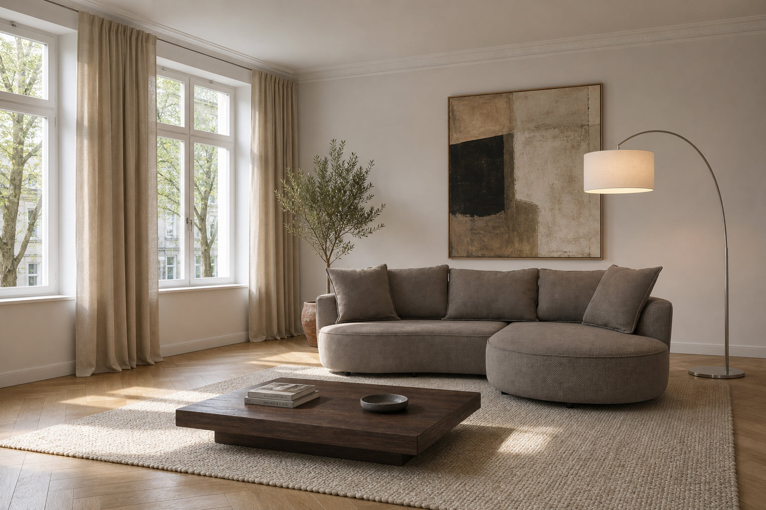 Mantua Ecksofa mit Recamiere