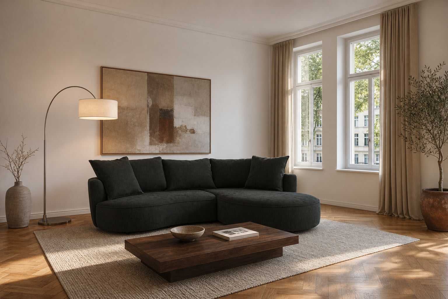 Mantua Ecksofa mit Recamiere