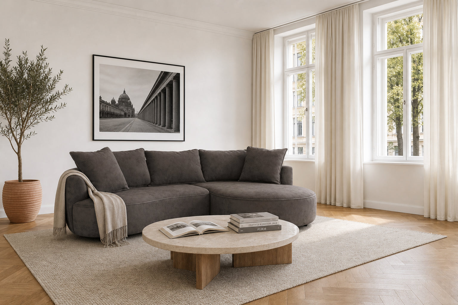 Mantua Ecksofa mit Recamiere