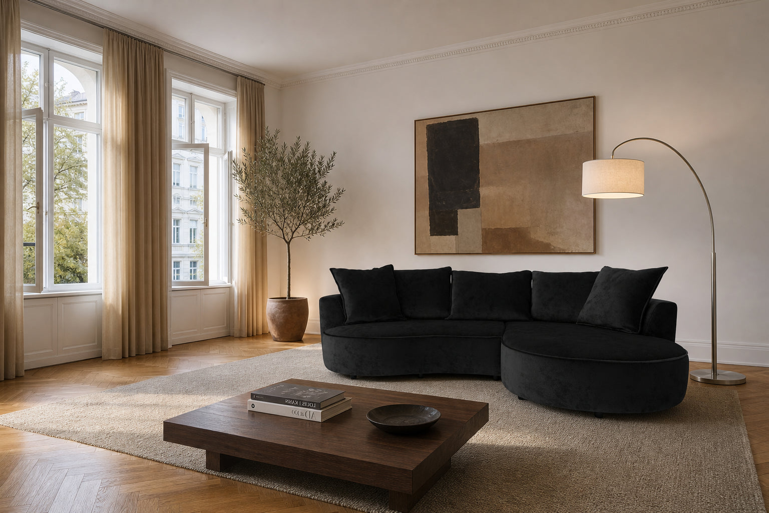 Mantua Ecksofa mit Recamiere