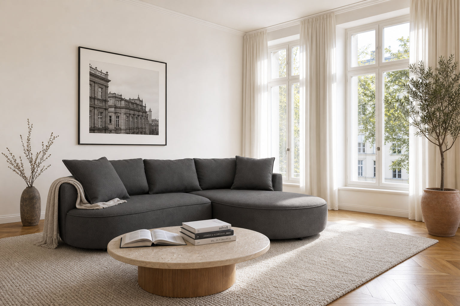 Mantua Ecksofa mit Recamiere
