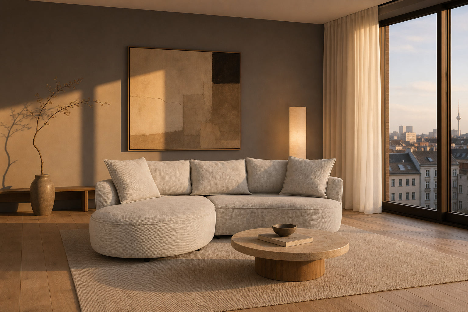 Mantua Ecksofa mit Recamiere