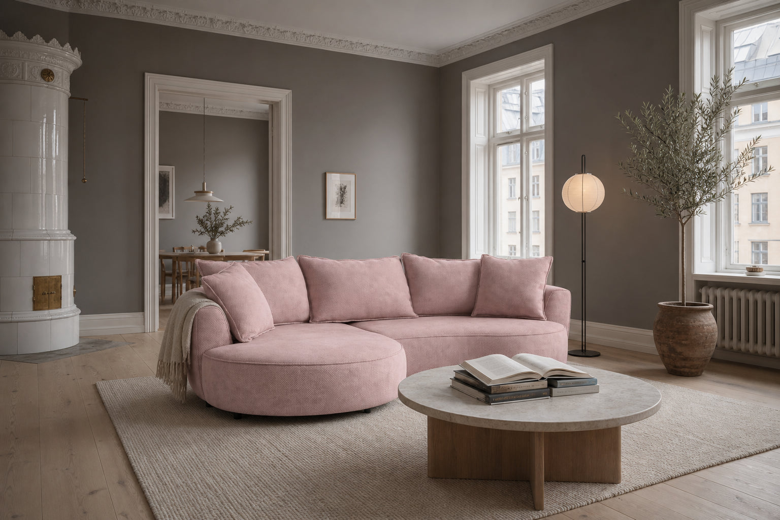 Mantua Ecksofa mit Recamiere