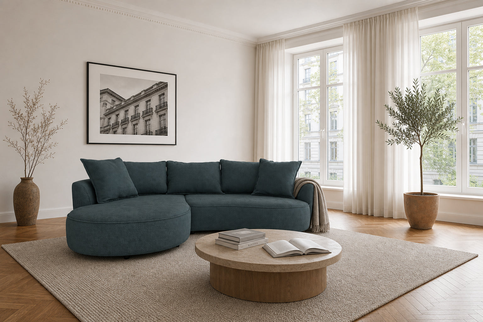 Mantua Ecksofa mit Recamiere