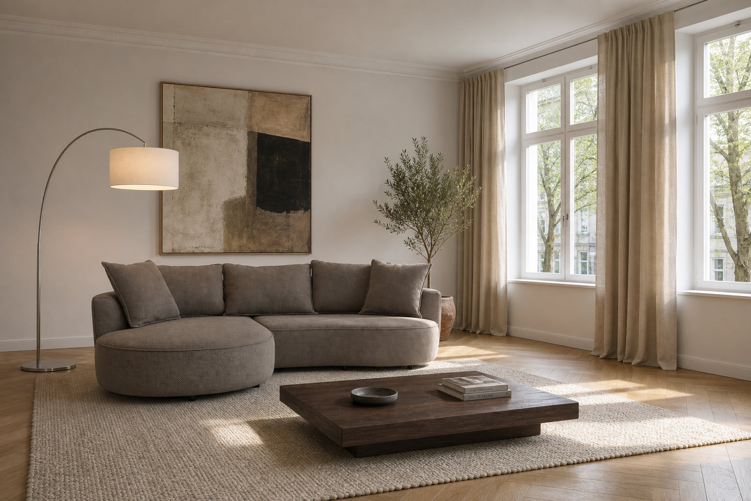 Mantua Ecksofa mit Recamiere