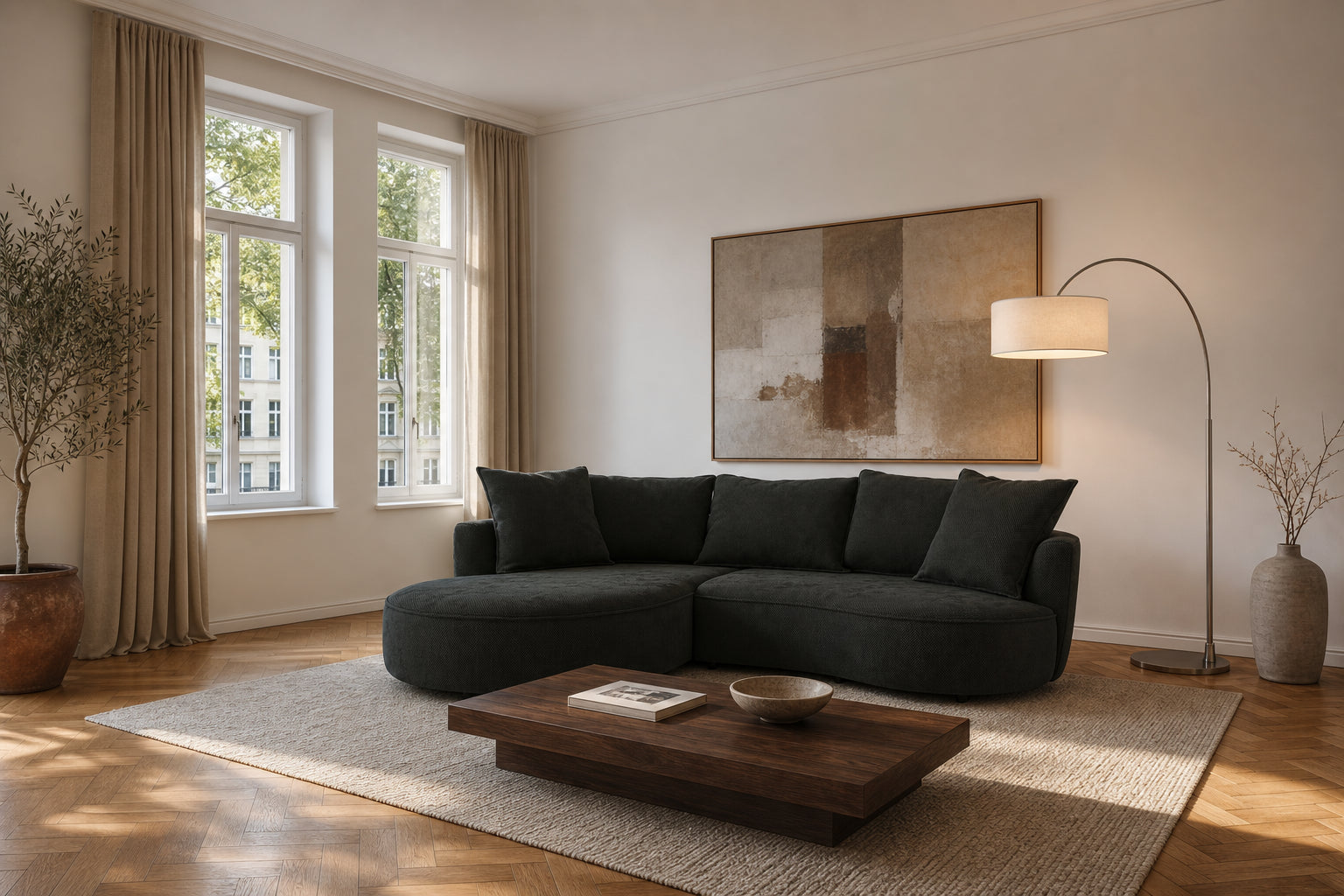Mantua Ecksofa mit Recamiere