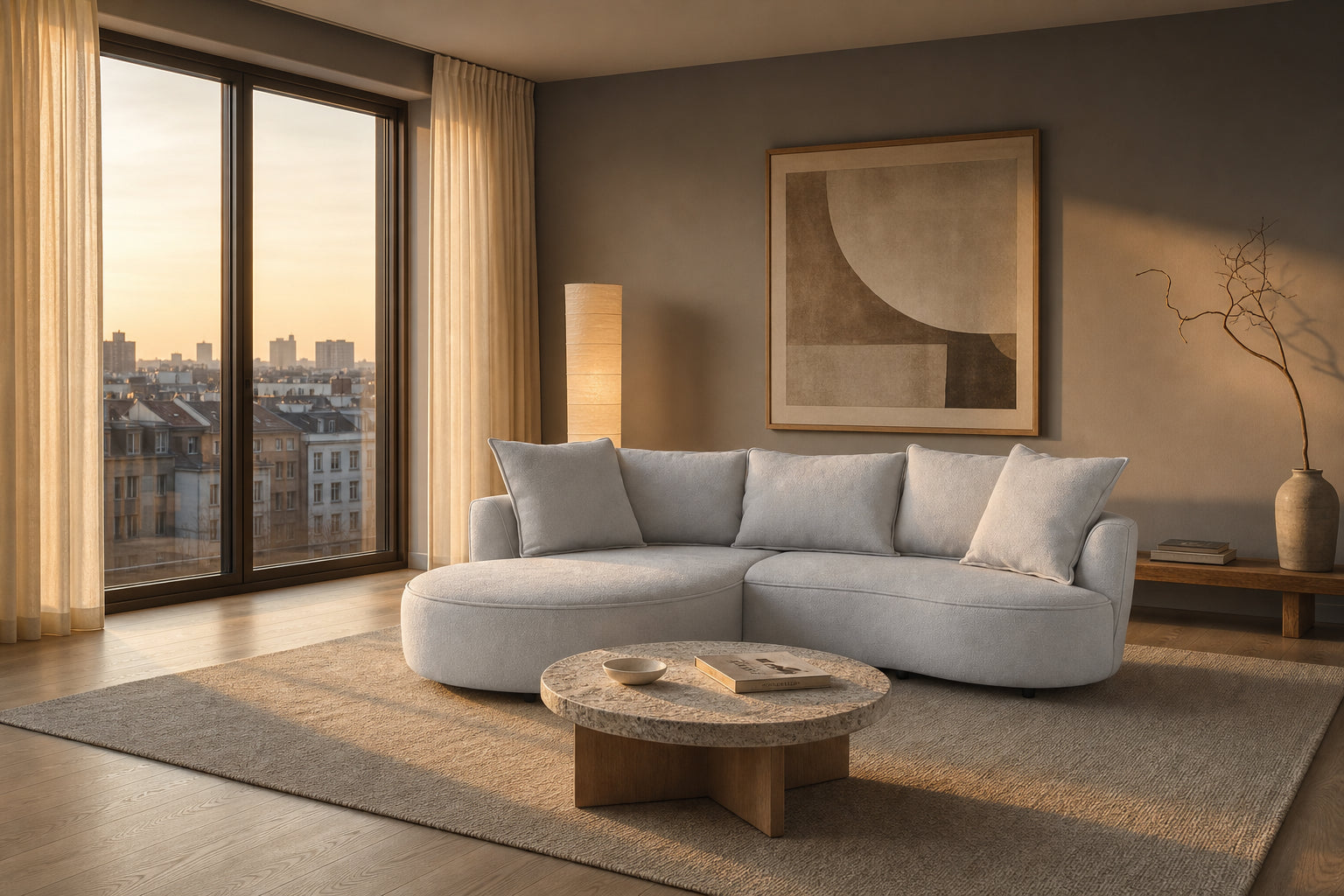 Mantua Ecksofa mit Recamiere