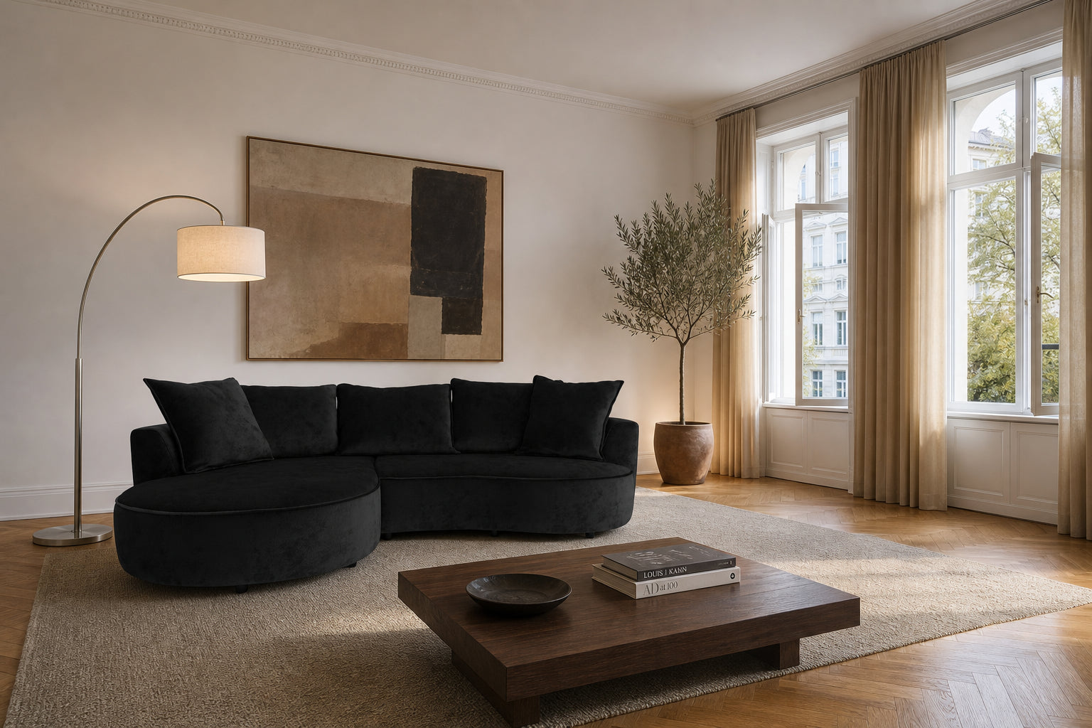 Mantua Ecksofa mit Recamiere