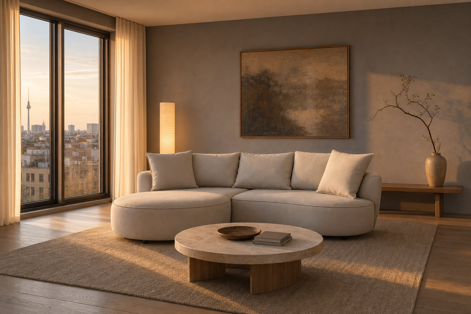 Mantua Ecksofa mit Recamiere