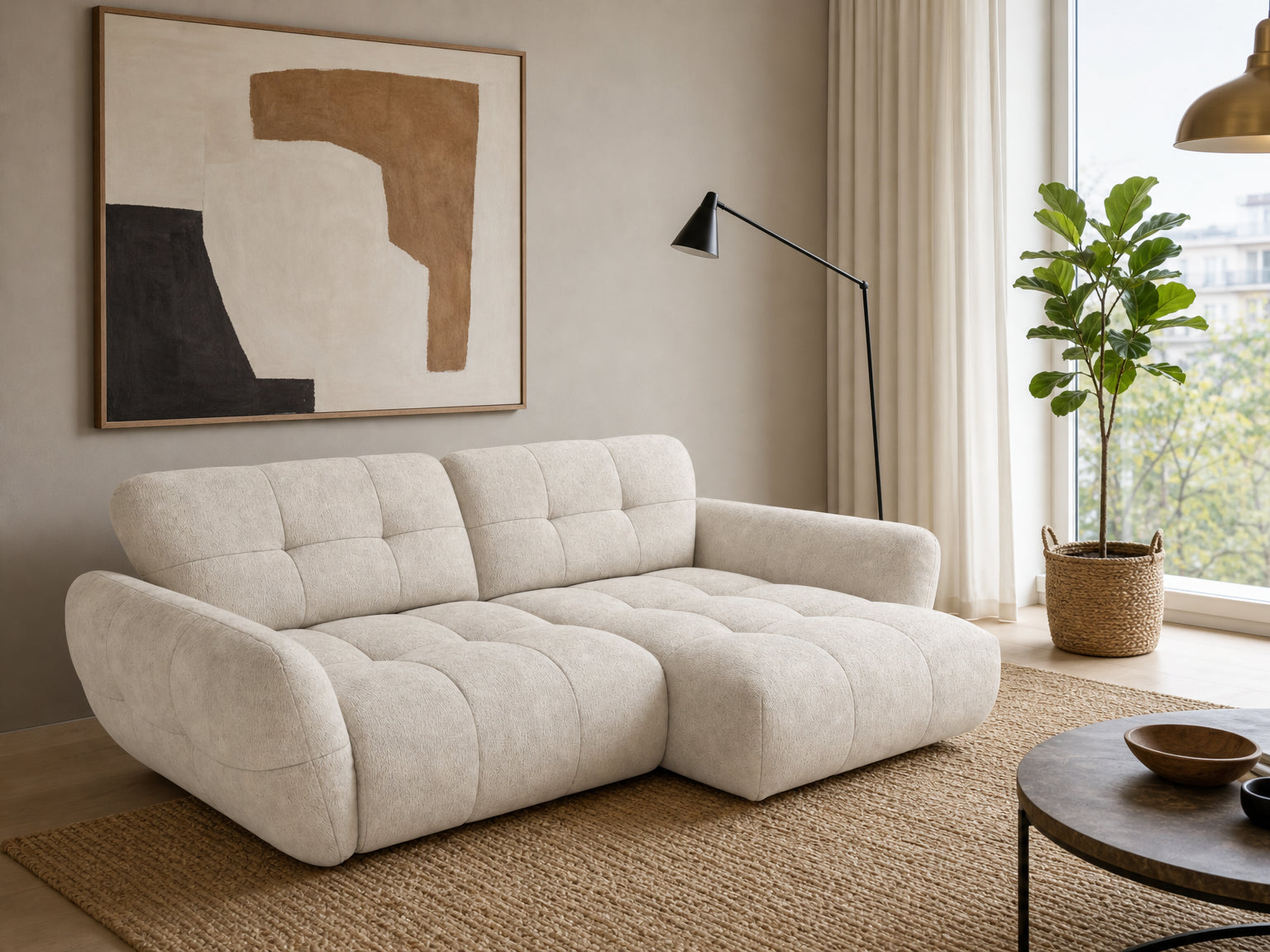 Vannes Ecksofa mit Recamiere
