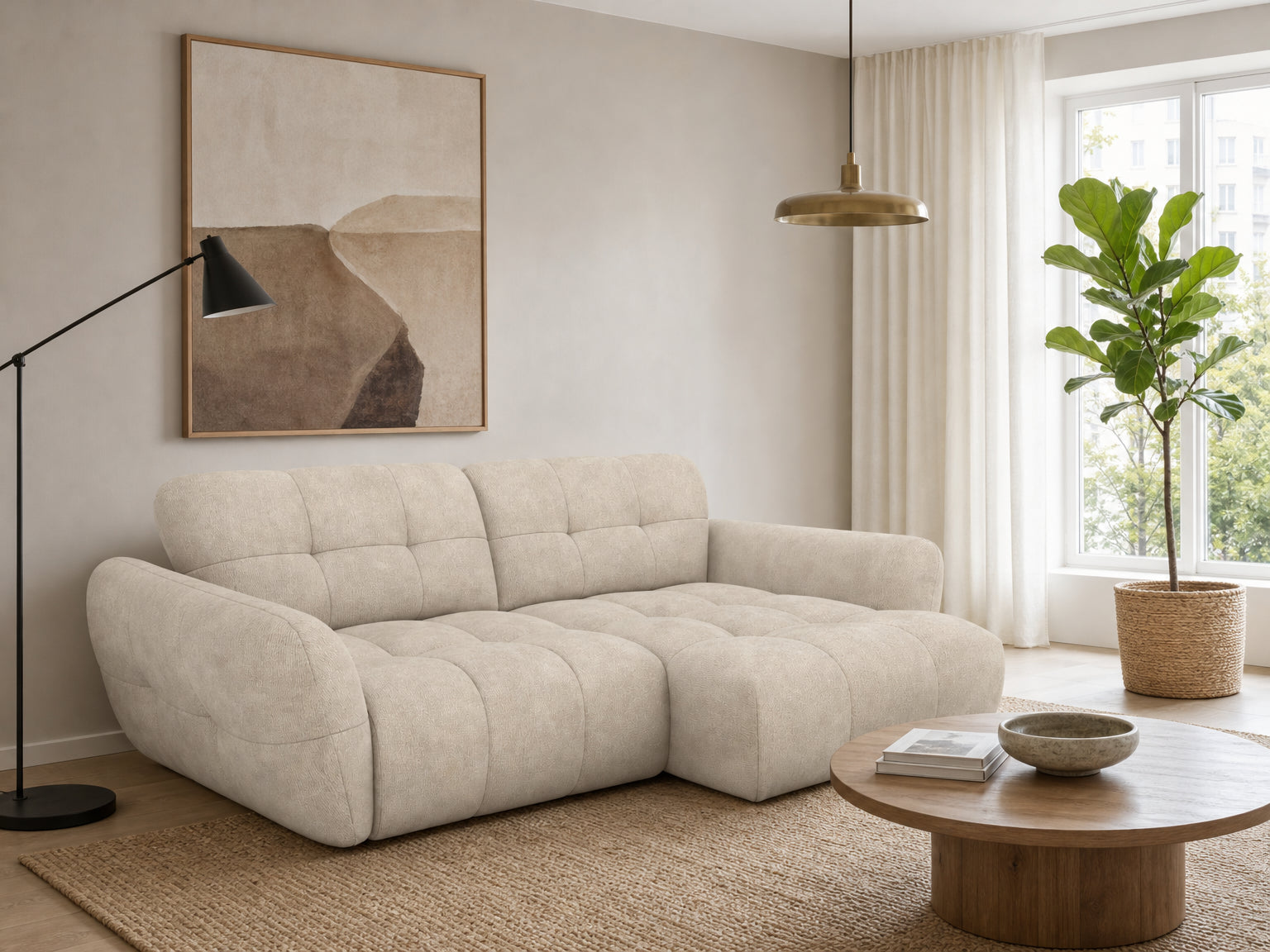 Vannes Ecksofa mit Recamiere
