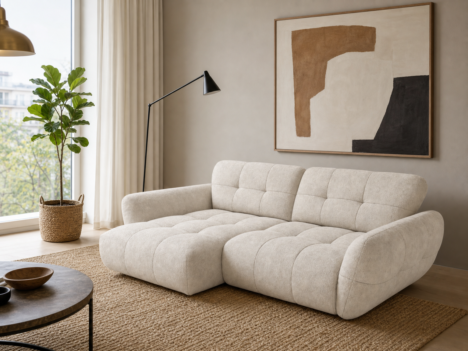 Vannes Ecksofa mit Recamiere