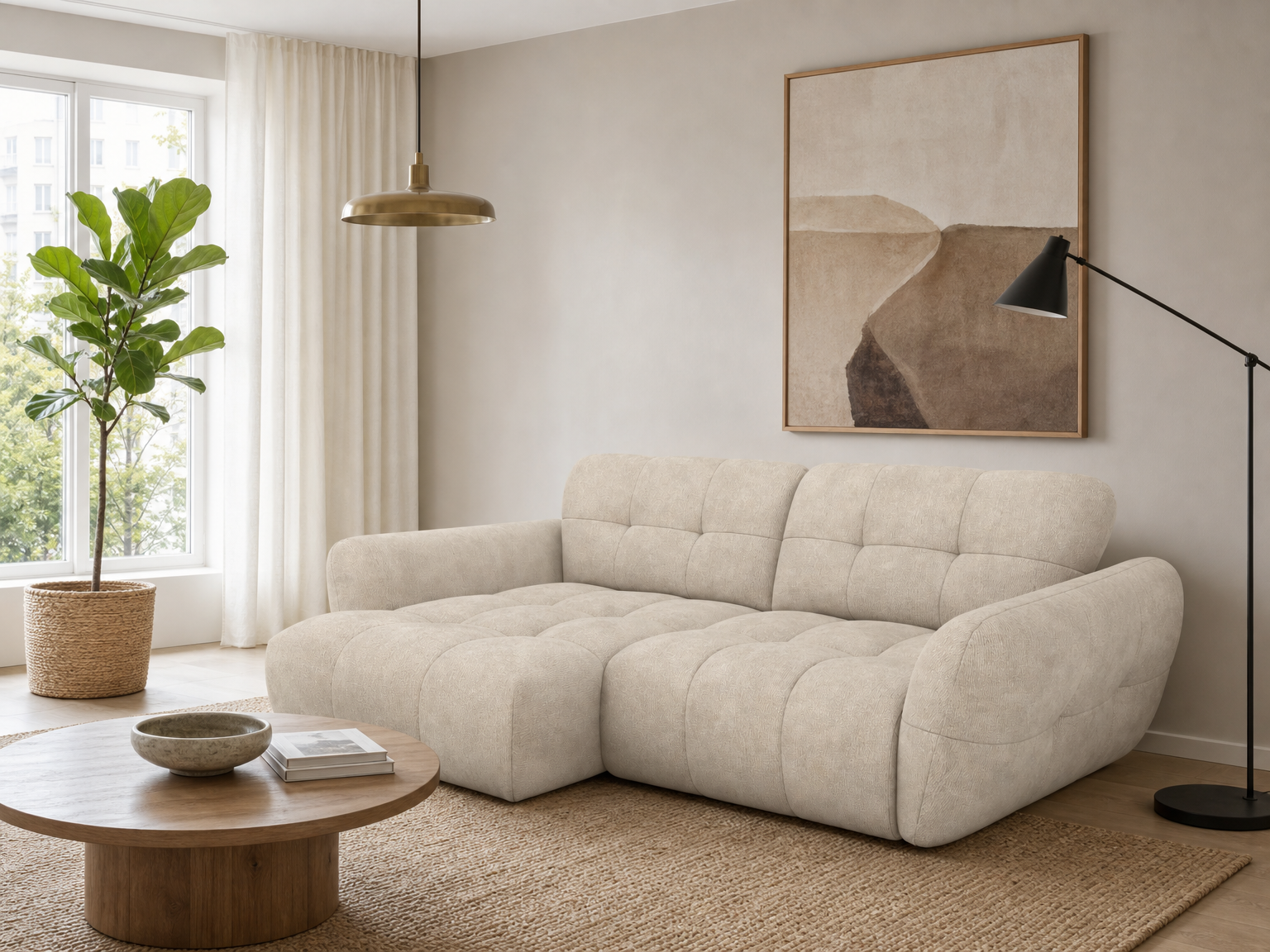 Vannes Ecksofa mit Recamiere
