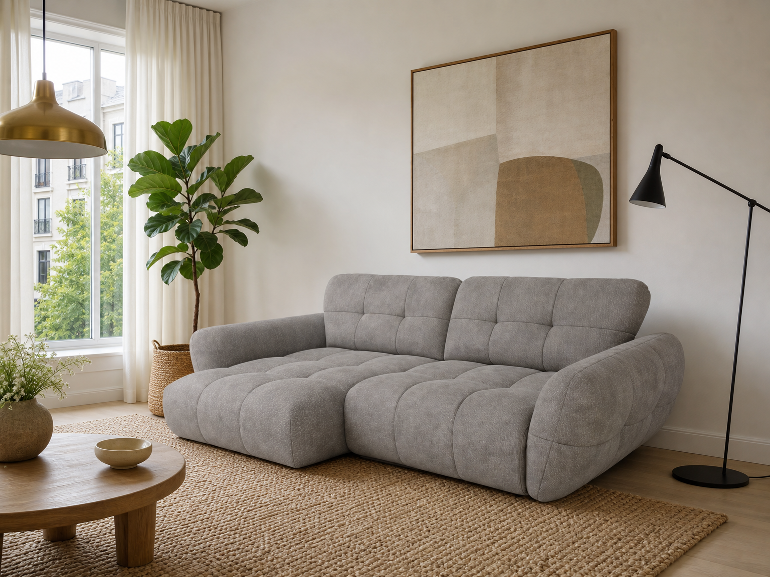 Vannes Ecksofa mit Recamiere