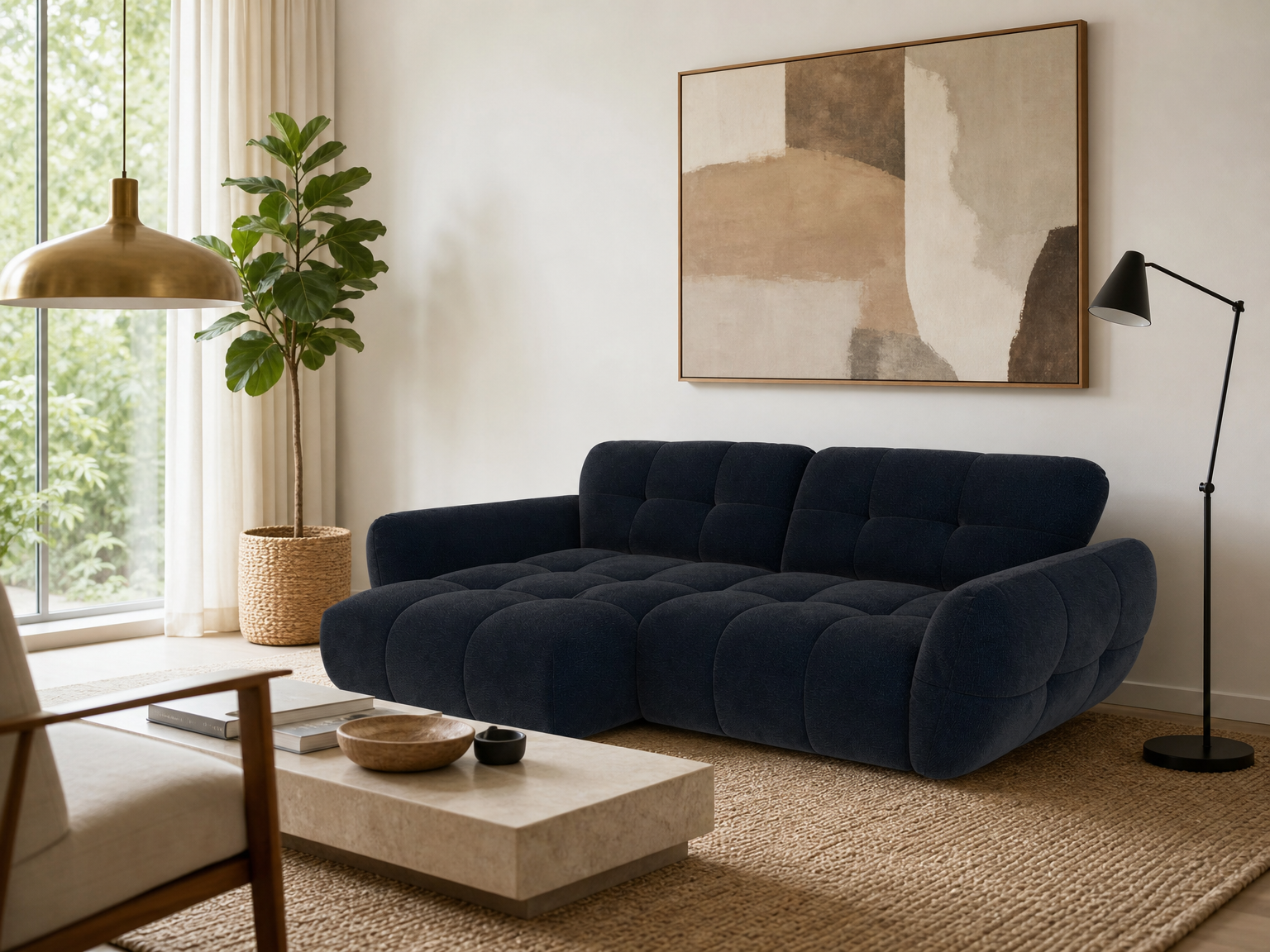 Vannes Ecksofa mit Recamiere