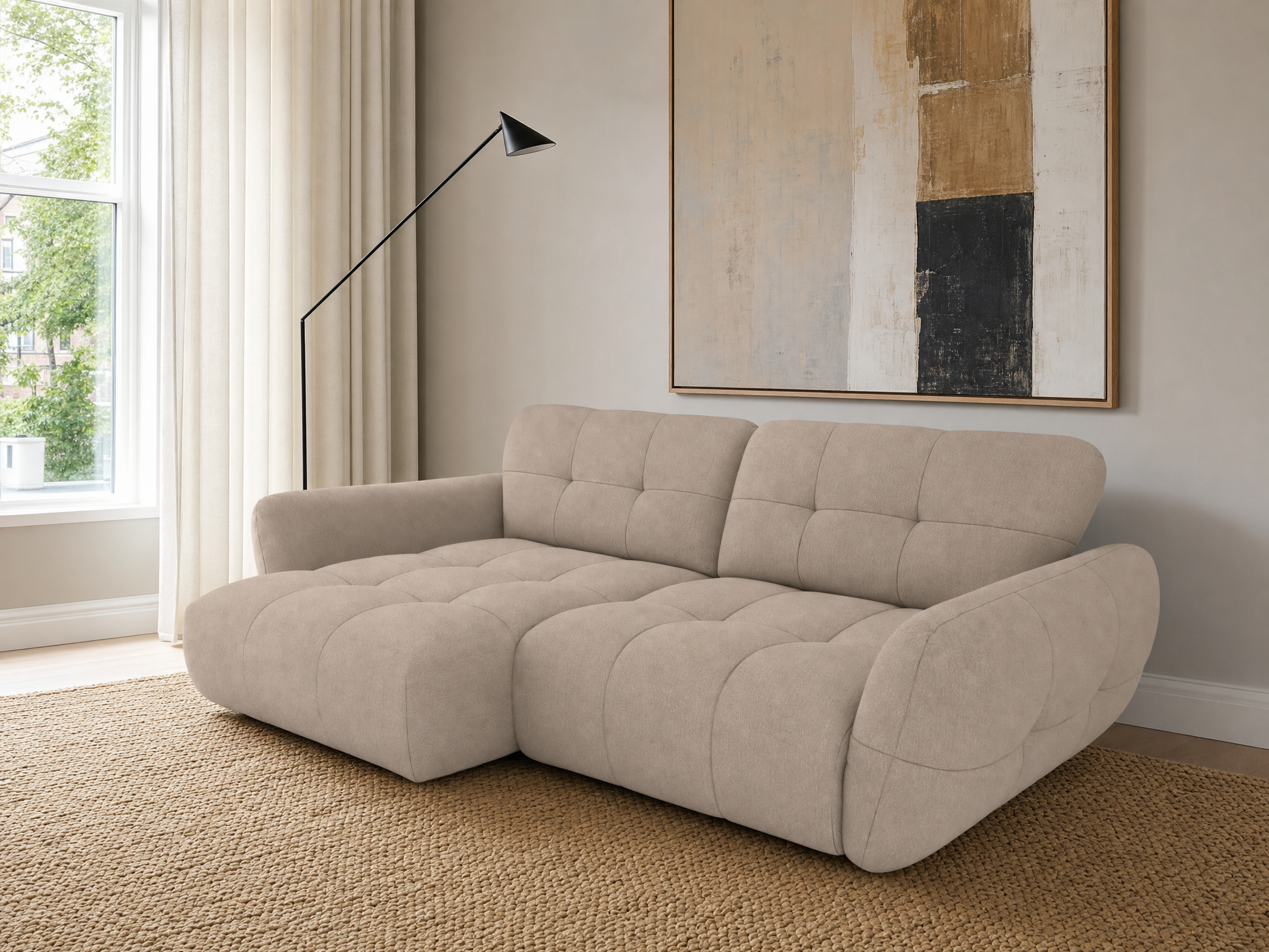 Vannes Ecksofa mit Recamiere