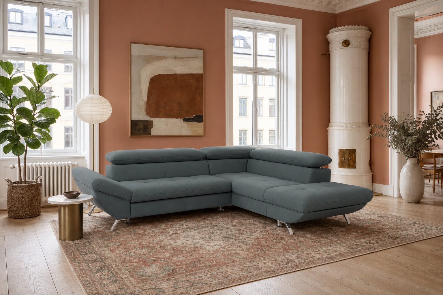 Breda Ecksofa mit Ottomane