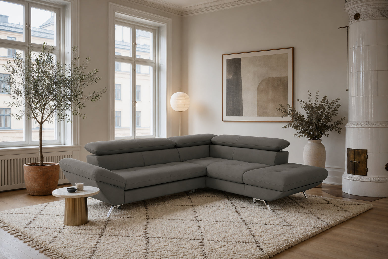 Breda Ecksofa mit Ottomane