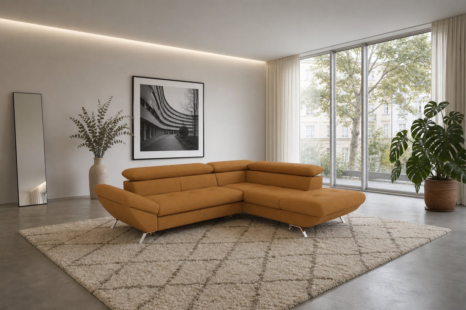 Breda Ecksofa mit Ottomane
