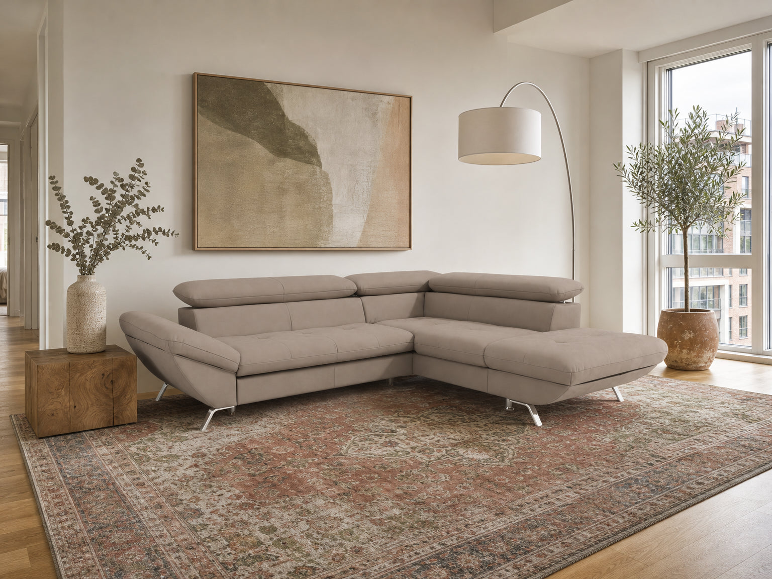 Breda Ecksofa mit Ottomane