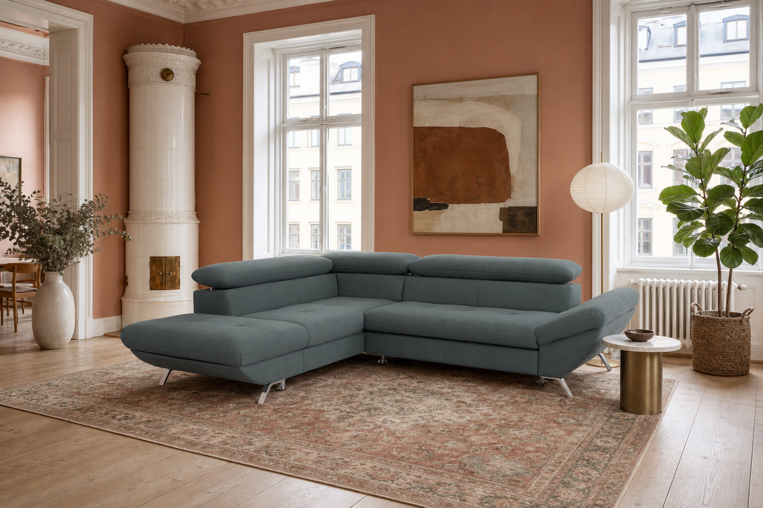 Breda Ecksofa mit Ottomane