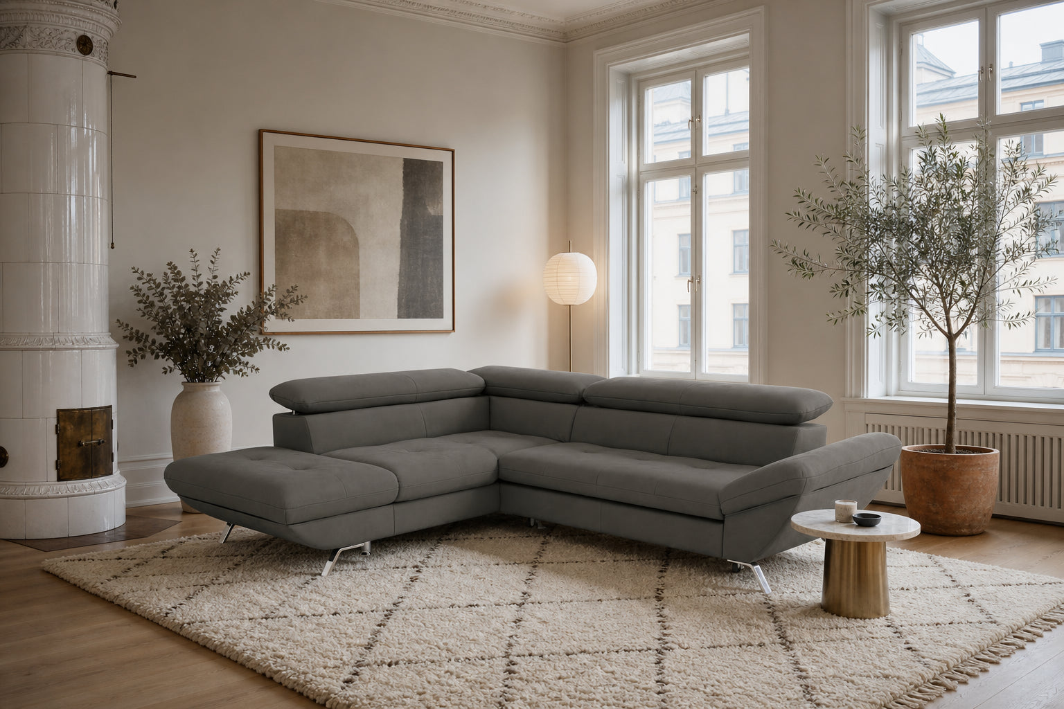 Breda Ecksofa mit Ottomane