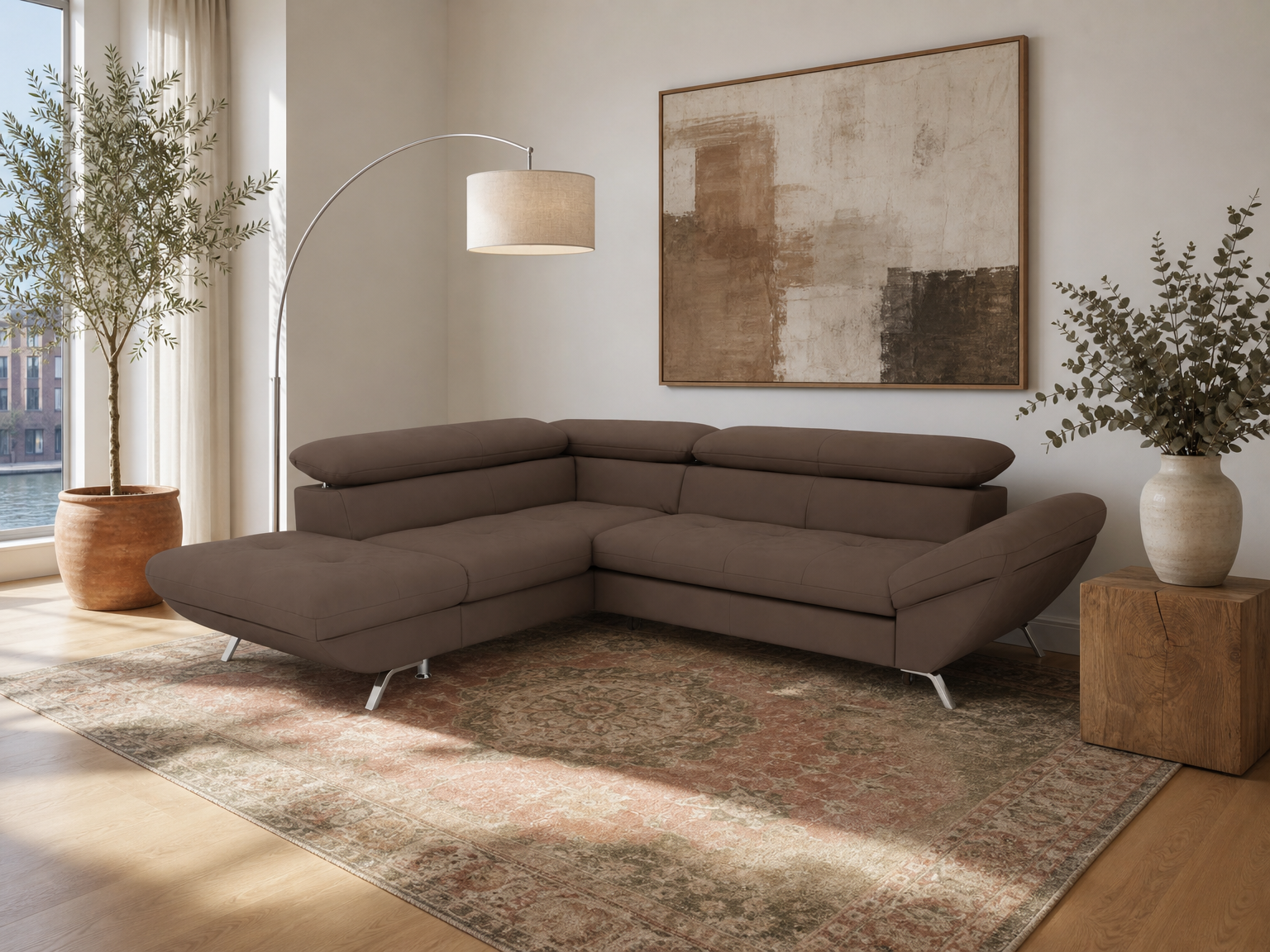 Breda Ecksofa mit Ottomane