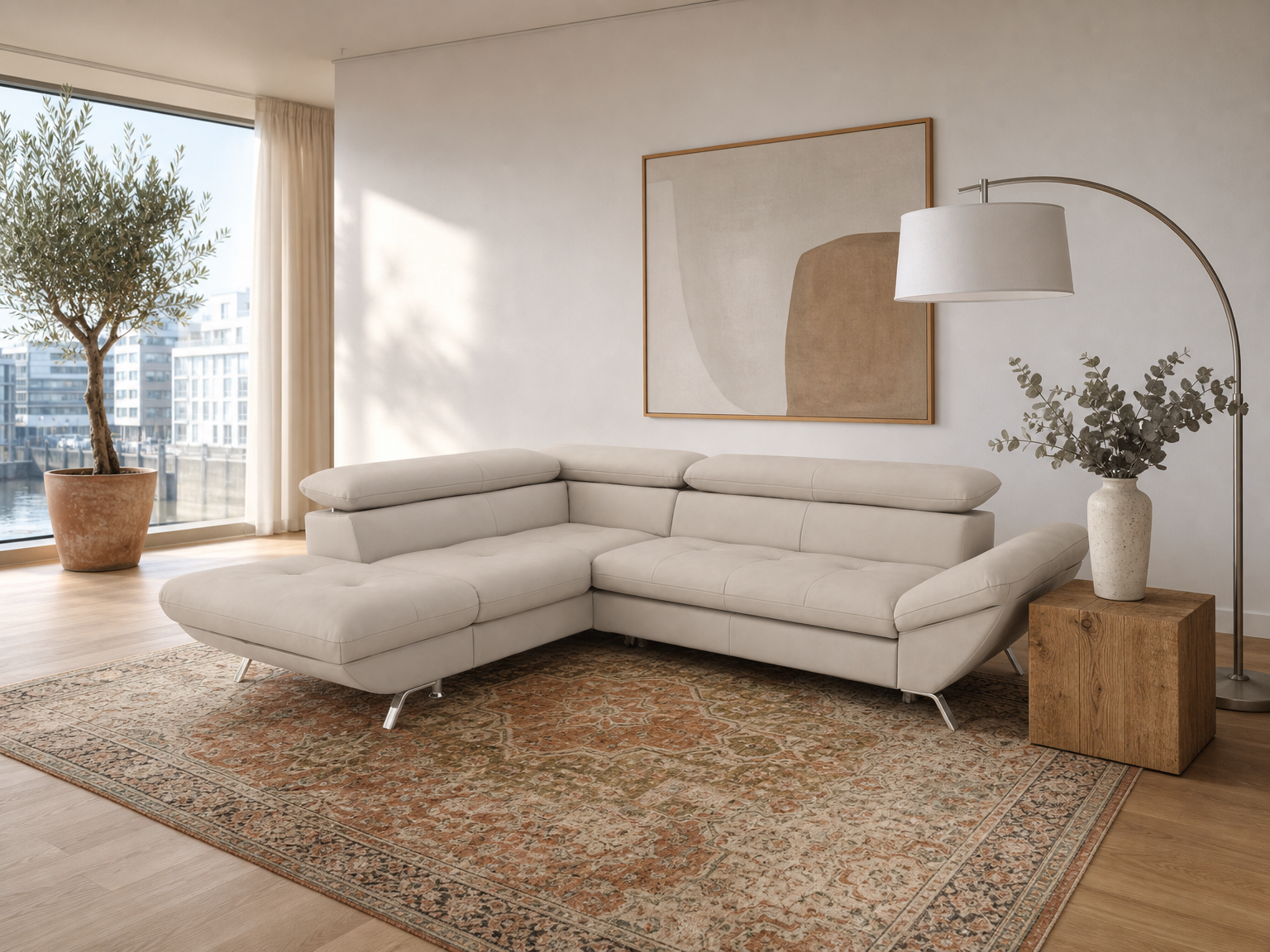 Breda Ecksofa mit Ottomane