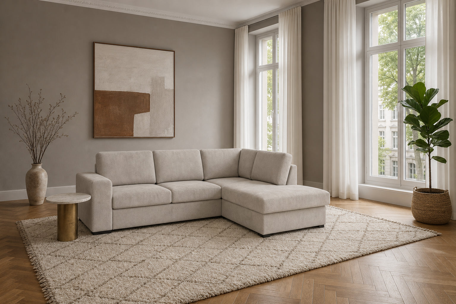 Salo Ecksofa mit Ottomane