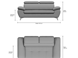 Karlstad 2,5-Sitzer – Flora Clean Taupe
