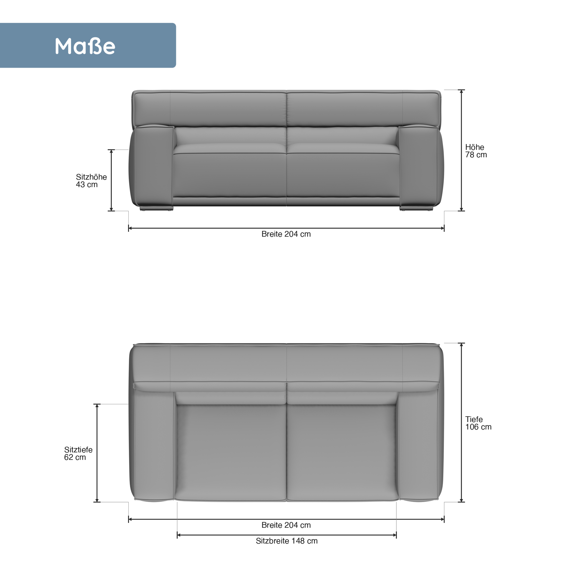 Umea 2,5-Sitzer Sofa