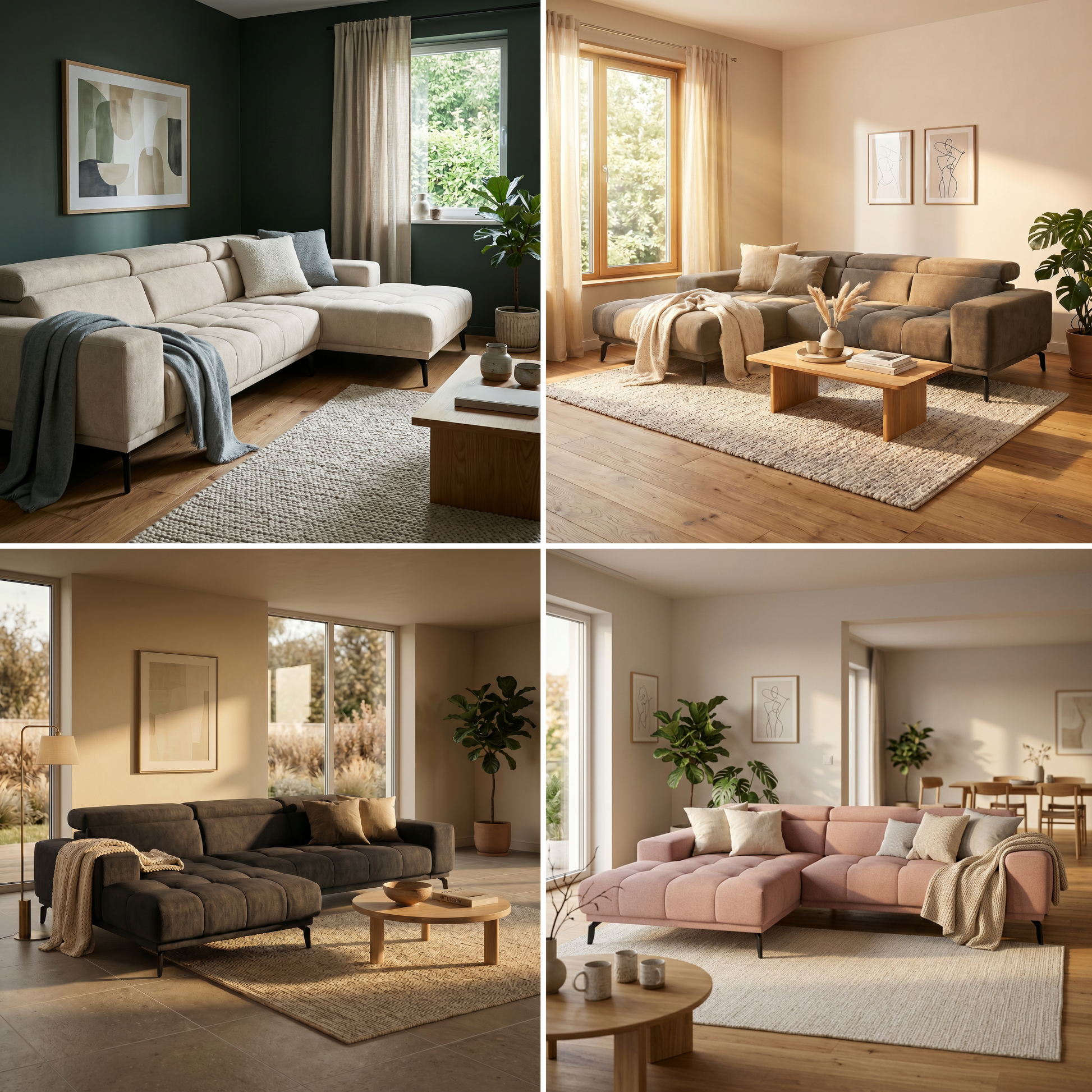 Uppsala Ecksofa mit Recamiere
