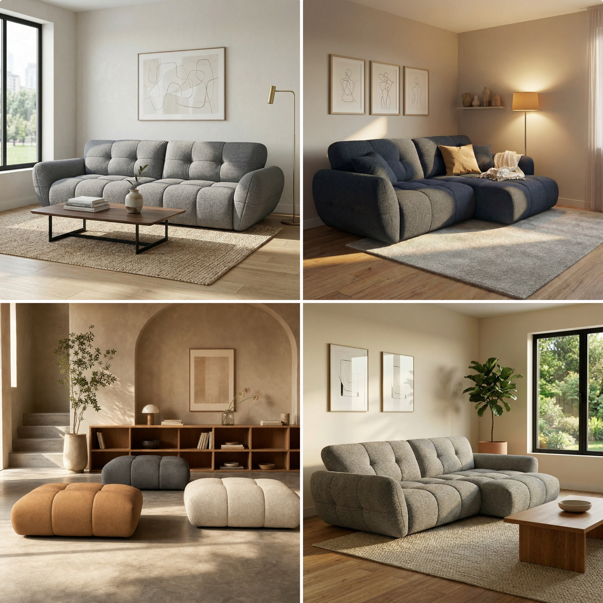 Vannes Ecksofa mit Recamiere